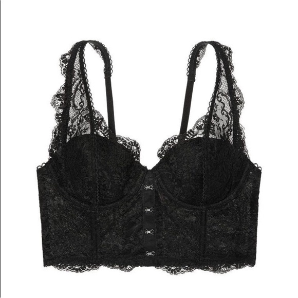 Victoria's Secret Lace Hook-and-eye Long Line Bra - Picture 4 of 8